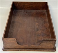 DESIRABLE 1940'S SOLID WALNUT DESK TRAY