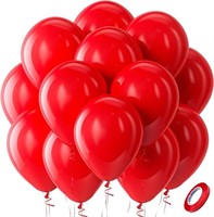 Red Balloons Latex Party Balloons - 100 Pack 12 in