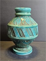 Turquoise colored vase