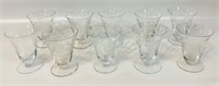 TEN NICE CORNFLOWER GLASS PARFAIT CUPS