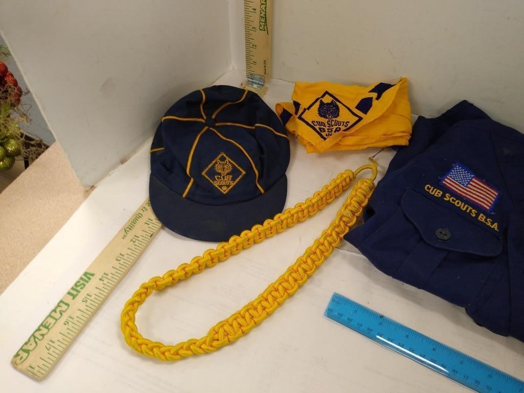 Cub Scout Hat Shirt Scarf & Shoulder Cord