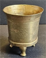 Vintage 2.75" Brass Footed Incense Burner