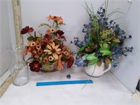 Faux Flowers in Vase 2 & Jar