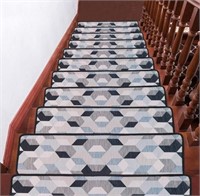 Stair Treads geometric pattern Carpet Non Slip