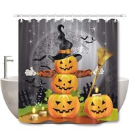 Sealed LB Halloween Pumpkins Shower Curtain Set