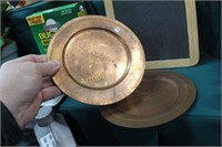 COPPER SMALL PLATES - ETCHED DESIGN