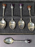 EPNS Scottish Thistle Tea Spoons x 5