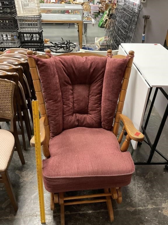 Wooden Glider Arm Chair & Cushion