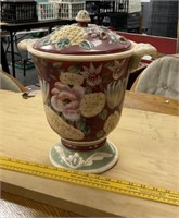 Double Handled Covered Vase