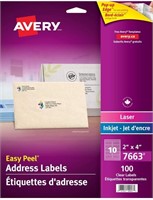 Avery Clear Shipping Labels with Easy Peel for