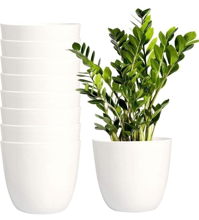 Youngever 6 Pack 5.5 Inch Plastic Planters Indoor