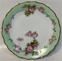 PRETTY HAND PAINTED VICTORIAN PORCELAIN PLATE