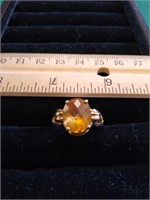 10K Gold Ring Yellow Stone