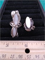 Silver & Mother Of Pearl Rings 2