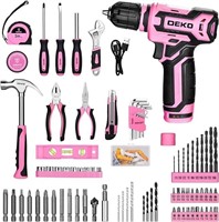 Pink Drill Tool Set Kit: Power Cordless Drill Tool