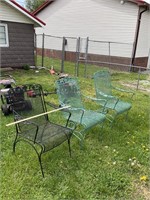 Metal Patio Chairs 3, 2 Are Gliders