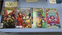 LOT OF 4 SPIDERMAN MARVEL COMIC BOOKS