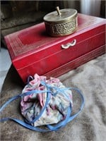 Jewelry & Trinket Box, cloth jewelry bag