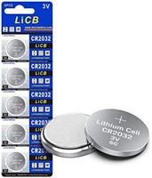 LiCB CR2032 3V Lithium Battery Long-Lasting,and No