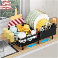 YKLSLH Expandable Dish Drying Rack for Kitchen Cou