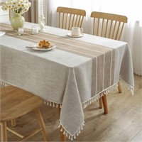 JIALE Tablecloths for Rectangle Tables, Cotton Lin