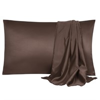uxcell 2 Pack Silk Satin Pillowcase for Hair and S