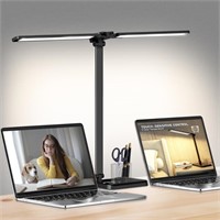 Dimmable LED Desk Lamp with USB Charging, 50 Light
