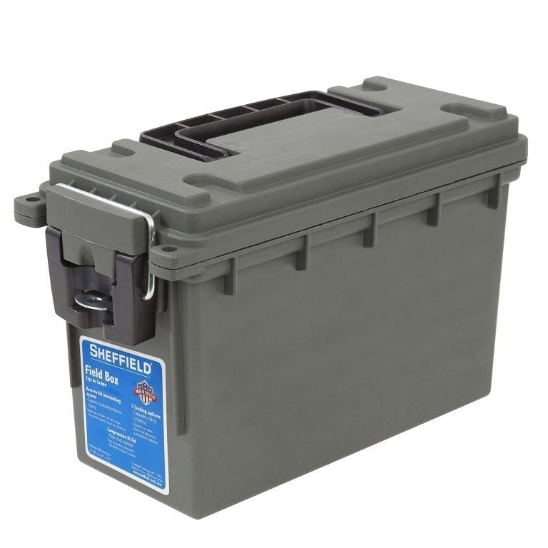 Sheffield 12626 Field Box, Plastic Ammo Can for Pi