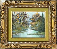 NICE D. SIRO SIGNED LANDSCAPE PAINTING ON BOARD
