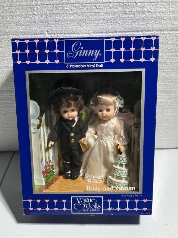Vintage Ginny Doll 8" Bride & Groom