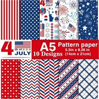 Morcheiong 90 Sheets 4th of July Pattern Paper Set