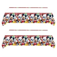 ZLHCGD 3Pack Plastic Mickey Mouse Tablecloth Recta