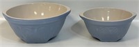 TWO NICE MODERN GRIP STAND MIXING BOWL - BLUE