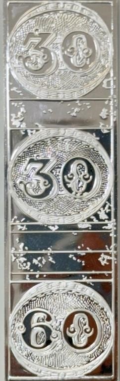 SOLID STERLING SILVER BRAZILIAN STAMP PROOF