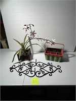 HOME DECOR LOT WALL CANDLE HOLDER PLANT BASKET