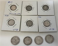 GOOD LOT OF CANADIAN & AMERICAN SILVER COINS