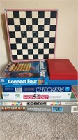 Board games, connect four, checkers, monopoly,