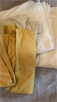 2 vintage satin trimmed blankets, one looks new,