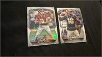 2 Cards Bowman University Lot: Bryce Young refract