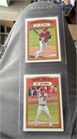 2 Cards Topps Heritage Lot: Shohei Ohtani and Mike