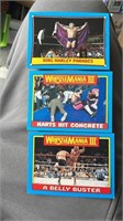 3 Cards Wrestle Mania III Lot: King Harley Parades