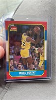 James Worthy 1986 Fleer Premier Forward Lakers #13