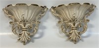 GREAT PAIR OF VNTG SYROCO DECORATIVE WALL SCONCES