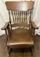1930's Oak rocking chair.