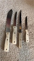 Vintage knife set, 3 marked Royal stainless