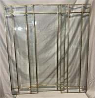 Vintage brass & glass panels #1.