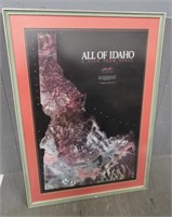 Framed- Idaho From Space Poster