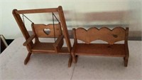 Wood Heart Swing and Bench 18.5 in Wide by 20 in