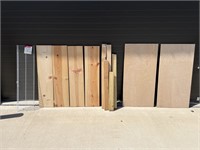 Birch Panels, Pine Boards, Wire Closet Shelf