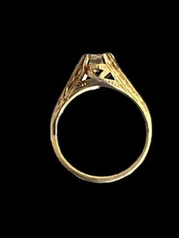 Vintage 18K Gold Diamond Ring